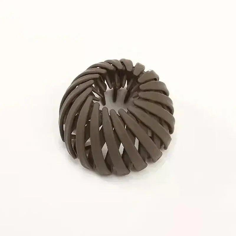 Brown spiral hair tie for women's fashion styling