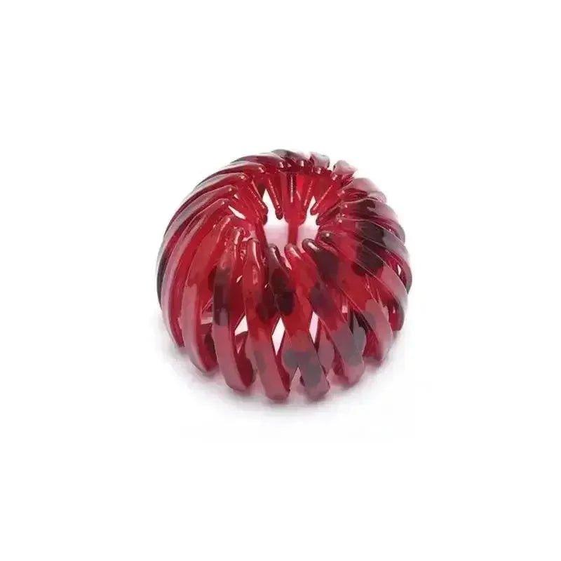 Red spiral hair tie for women's fashion styling