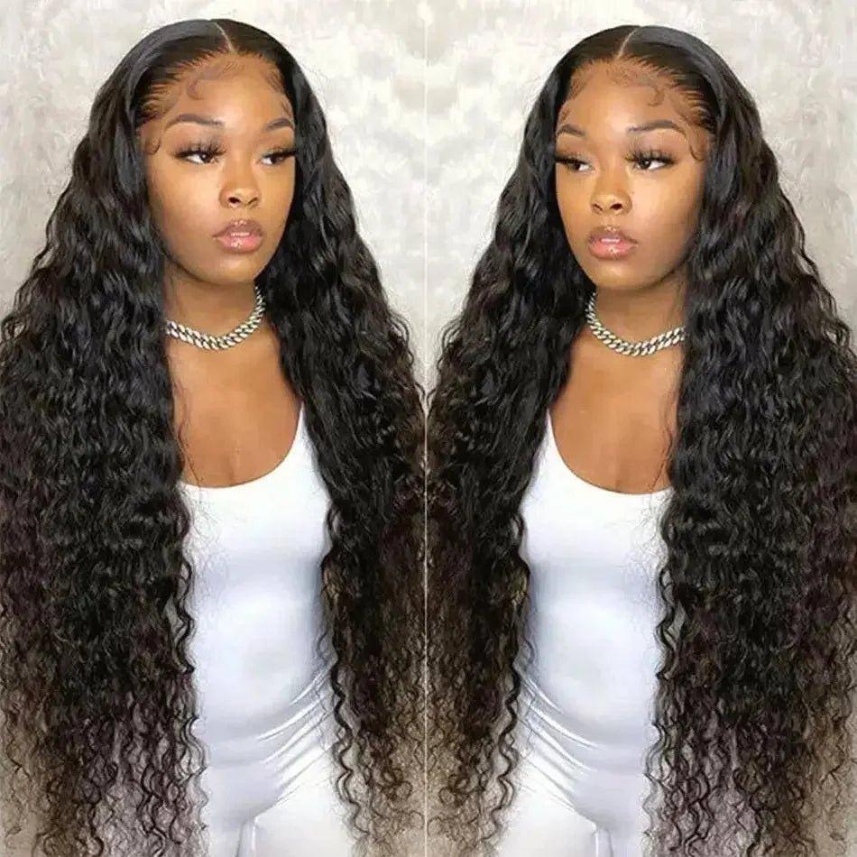 Long curly lace front wig for women, natural-looking deep waves, fashion beauty accessory
