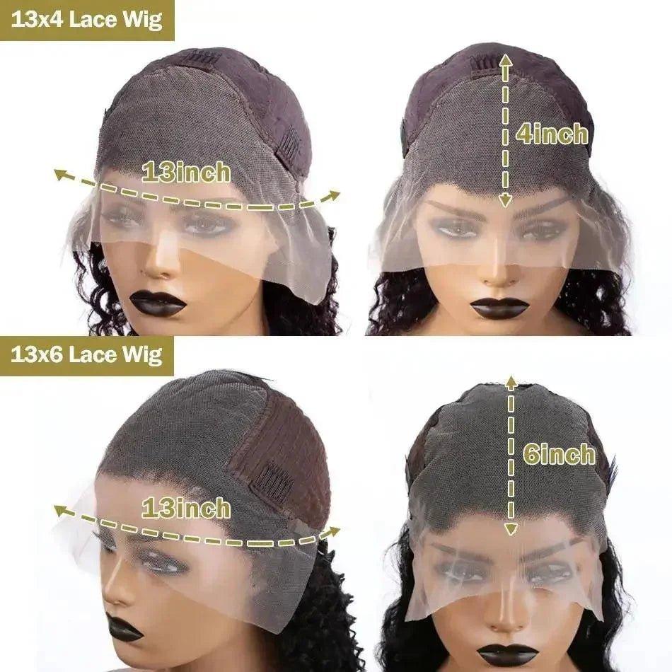 13x4 and 13x6 lace front wigs with natural hairline, curly style, for women’s fashion