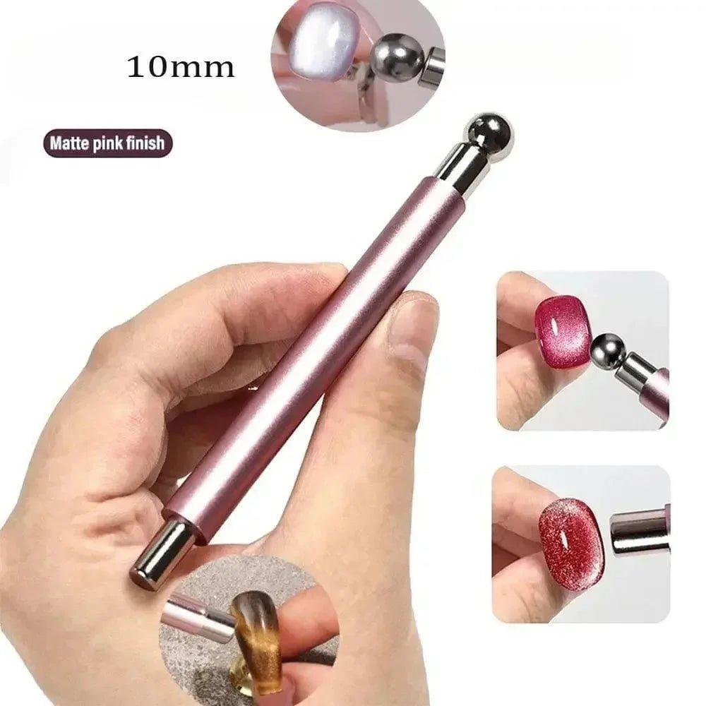 Matte pink 10mm nail art dotting tool for precise manicure designs and beauty styling