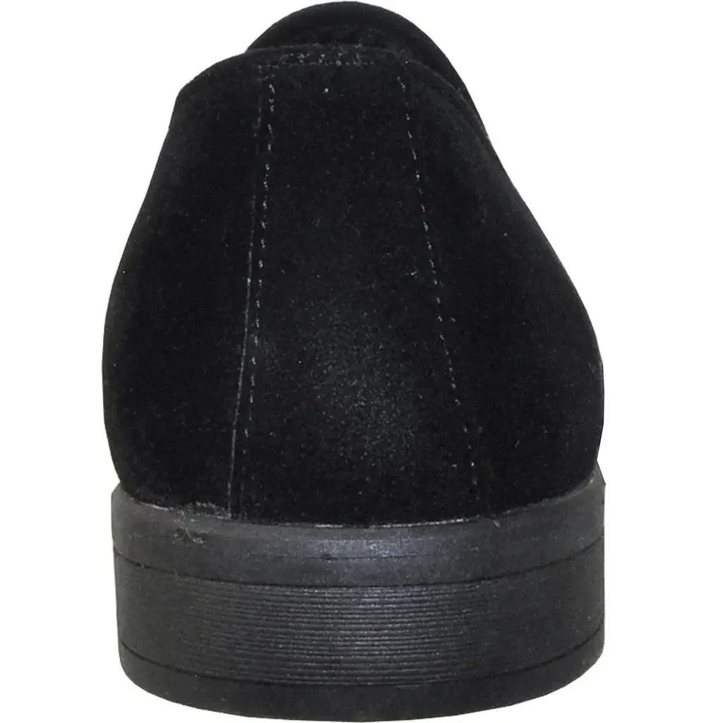 Black suede platform sneaker with thick sole, women's fashion footwear