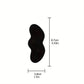 Black curved fashion accessory, 8.7cm x 3.8cm, sleek design for women's style