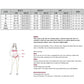 Women's swimwear size chart with bust, waist, hip measurements and bra cup guide for accurate fit