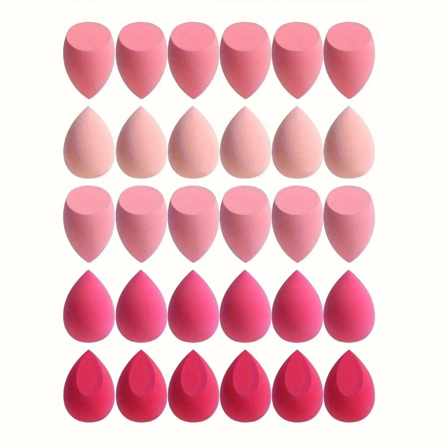 Pink makeup sponges in assorted shades for beauty and fashion routines