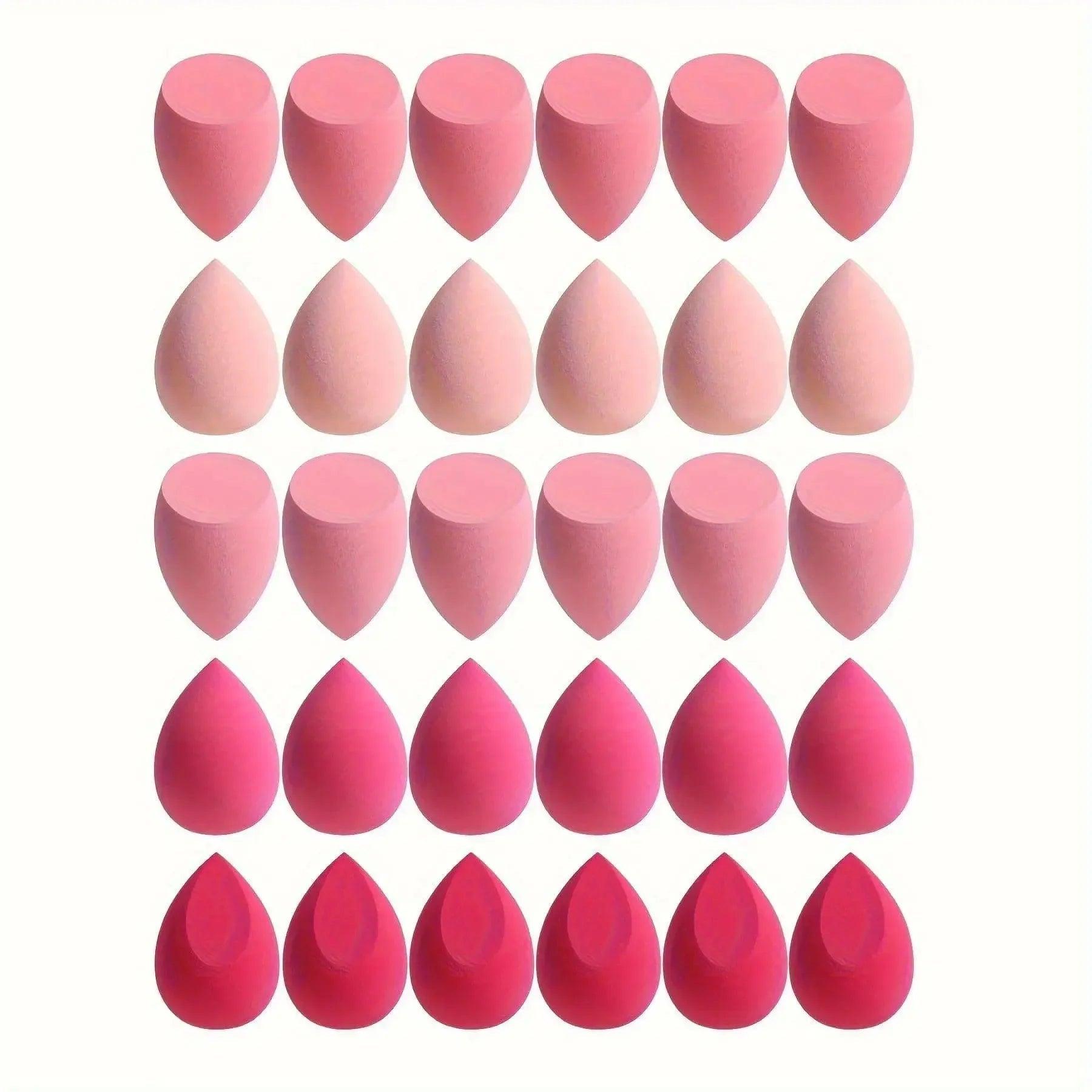 Pink makeup sponges in assorted shades for beauty and fashion routines