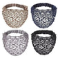 Elegant lace headbands with floral patterns and pearl embellishments in four colors for women’s fashion