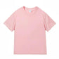 Soft pink women's basic t-shirt, casual fashion top, solid color, round neck, short sleeve