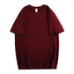 Burgundy oversized women's t-shirt, casual fashion top for everyday wear