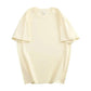 Cream oversized women's t-shirt, soft cotton, casual fashion top