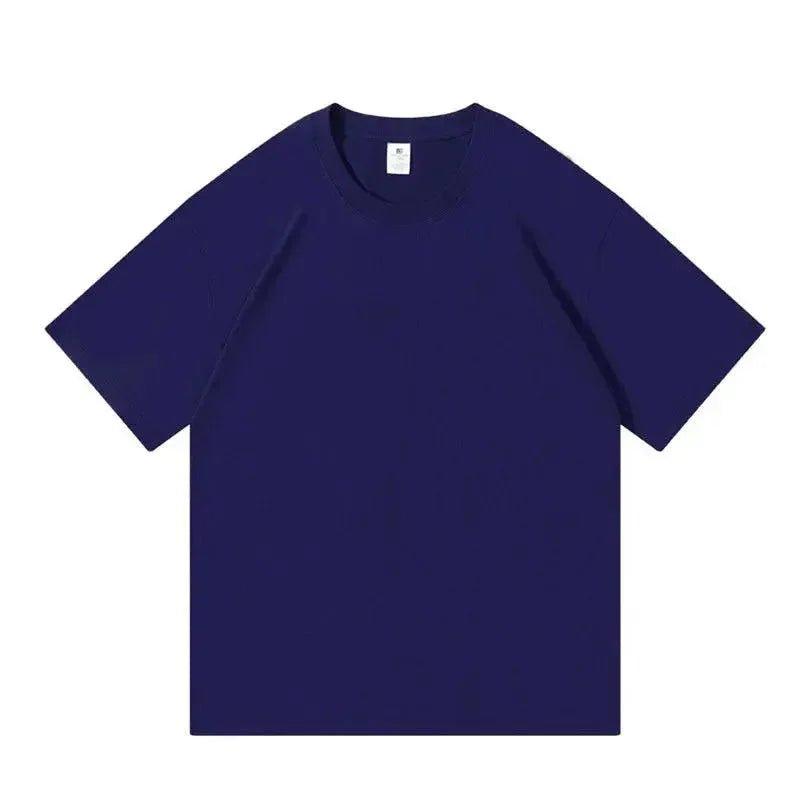 Navy blue women's fashion t-shirt, plain design, comfortable fit for casual wear