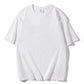 White women's oversized cotton t-shirt, casual fashion top, minimalist style for everyday wear