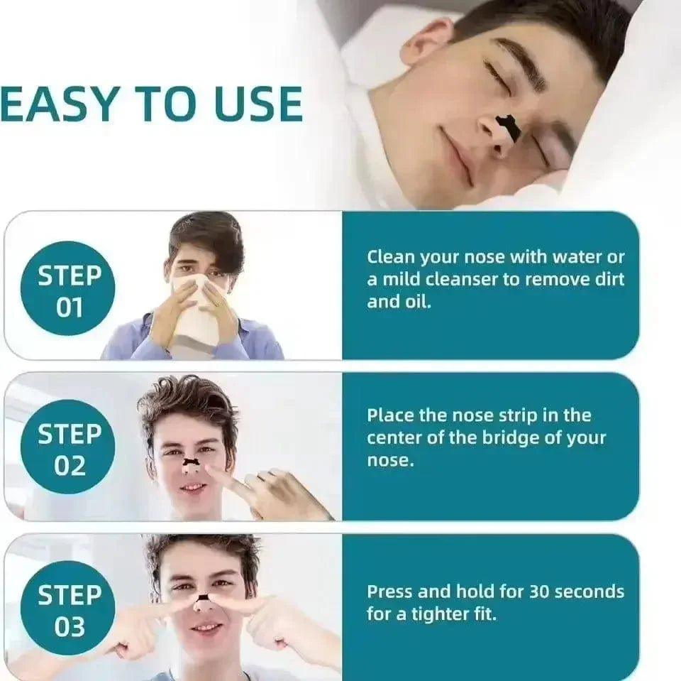 Pink makeup sponges for beauty routine, shown with nose strip application steps