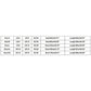 Women's clothing size chart with US, UK, EU measurements, bust, and length details for S to XXL sizes