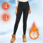 Women's black thermal leggings with heat graphics, perfect for winter fashion and warmth