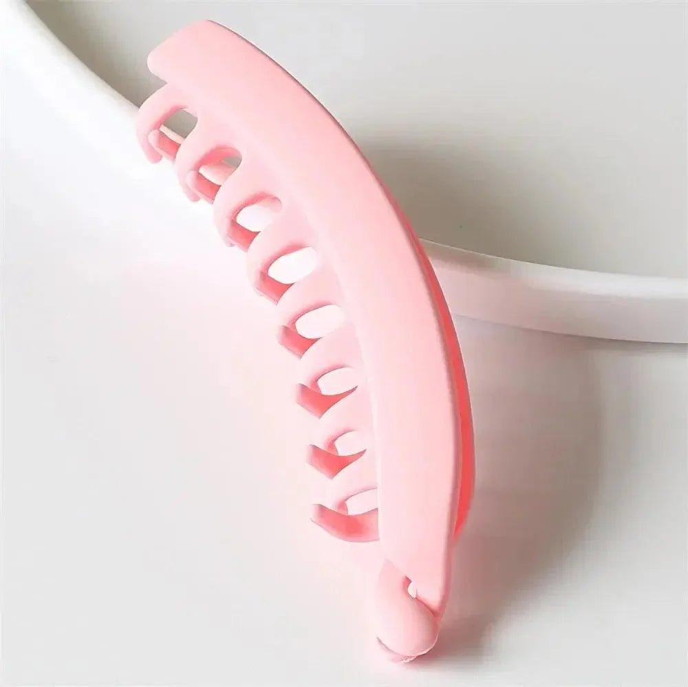 Pink hair claw clip for women's fashion styling