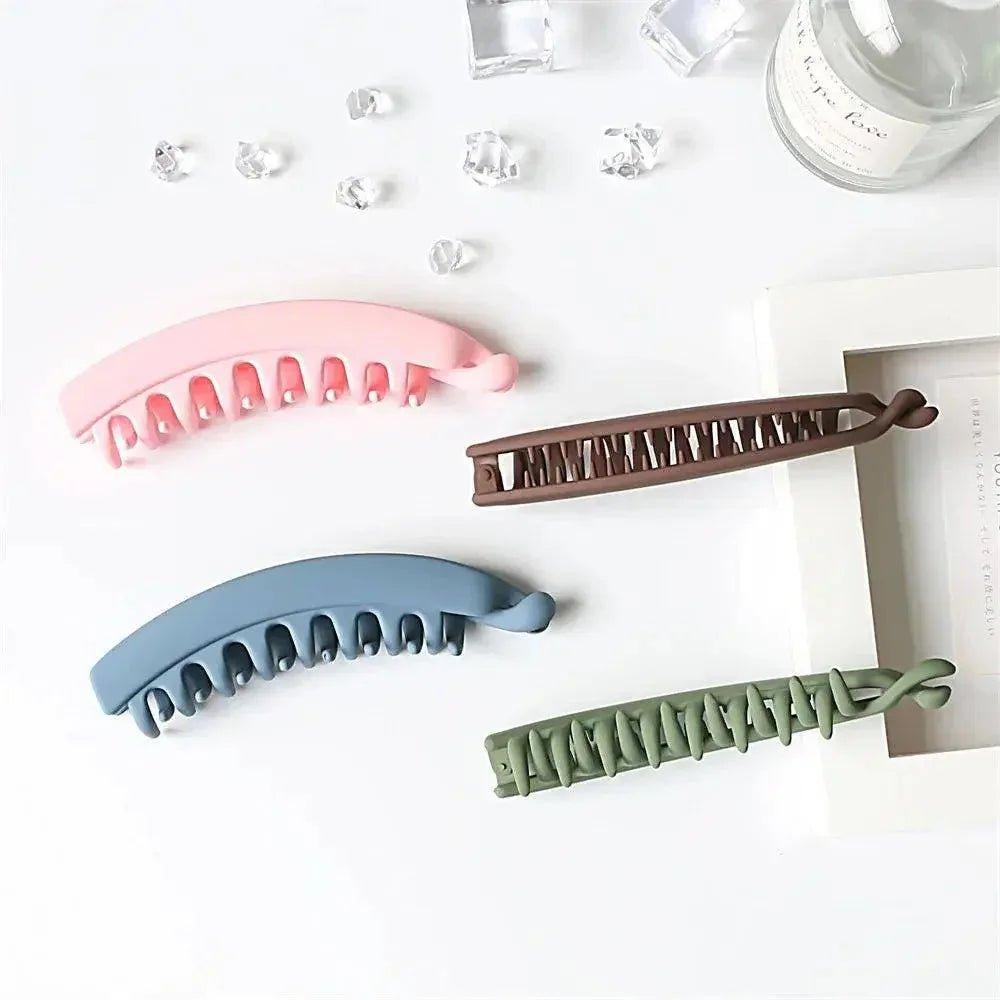 Stylish hair clips in pastel colors for women's fashion and beauty routines