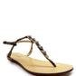 Leopard print thong sandals with skull embellishments, women's fashion footwear