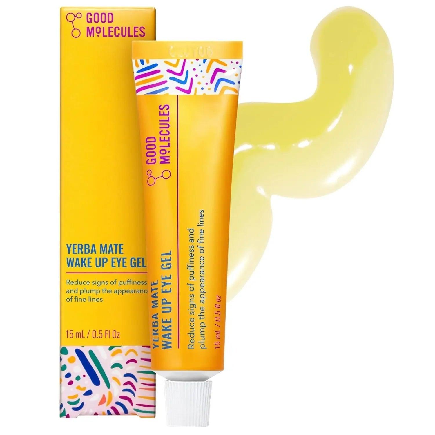 Good Molecules Yerba Mate Wake Up Eye Gel reduces puffiness and fine lines, beauty skincare product