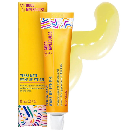 Good Molecules Yerba Mate Wake Up Eye Gel reduces puffiness and fine lines, beauty skincare product