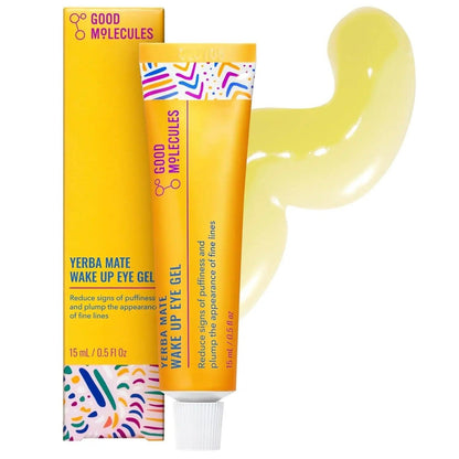 Good Molecules Yerba Mate Wake Up Eye Gel reduces puffiness & fine lines, 15ml beauty skincare product