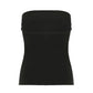 Black strapless tube top for women's fashion, sleek and form-fitting design