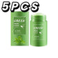 5 pcs green mask stick for face care, natural leaf design, 40g each, beauty skincare product