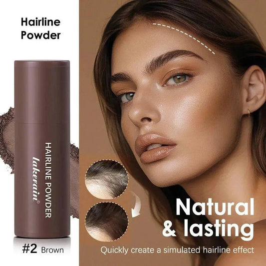 Lakerain Hairline Powder #2 Brown for natural, lasting simulated hairline effect