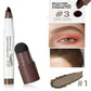 Multi-fork fluffy liquid eyebrow pen in brown shade, precise brow makeup tool for women's fashion beauty