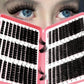 False eyelashes in pink case with blue eyes, 3D mink lashes for women's fashion beauty
