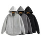 Women's zip-up hoodies in gray, heather gray, and black — cozy fashion sweatshirts
