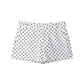 White polka dot women's fashion shorts with high waist and front pockets