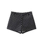 Black and white polka dot women's high-waist shorts for summer fashion