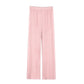 Soft pink wide-leg lounge pants for women, comfortable fashion wear