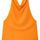 Vibrant orange halter neck top for women's fashion