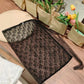 Black lace floral mesh top for women, elegant fashion wear with delicate trim