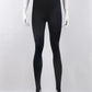 Black high-waisted leggings for women, slim fit fashion wear on mannequin