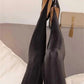 Black high heel pumps with pointed toes, paired with sleek black tights, stylish women's fashion footwear