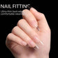 Clear press-on nails with ultra-thin back edge for comfortable wear, perfect for women's fashion beauty