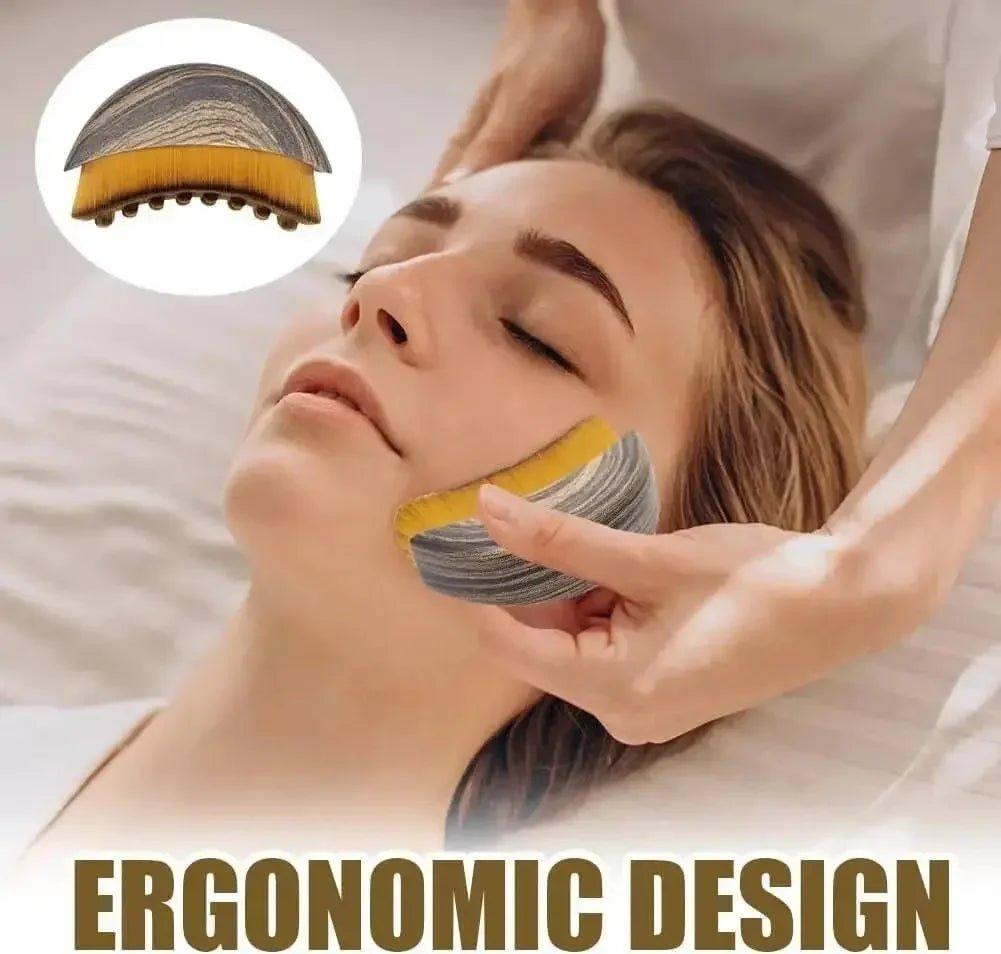 Ergonomic facial brush with soft bristles for gentle skincare routine