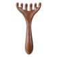 Wooden scalp massager with five prongs for head massage and relaxation