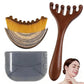 Wooden scalp massager, bamboo hair brush, and travel case for beauty and relaxation