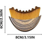 Bamboo hairbrush with wooden base, 6cm x 8cm, natural bristles for gentle scalp massage
