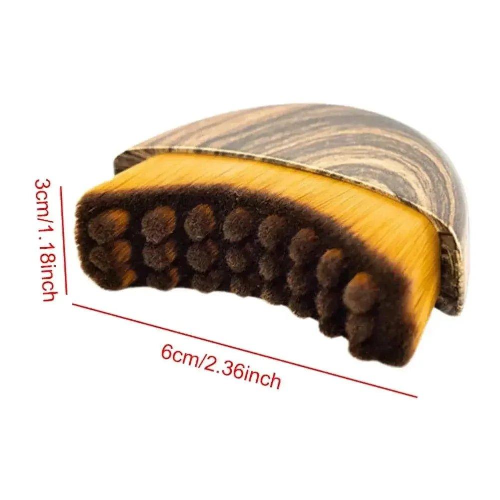Natural boar bristle hairbrush with wooden handle, 6cm wide, for gentle scalp massage and styling