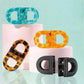 Trendy oval hair clips in tortoise, black, blue, and orange for women's fashion styling