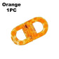 Orange plastic buckle for fashion accessories, 1 piece