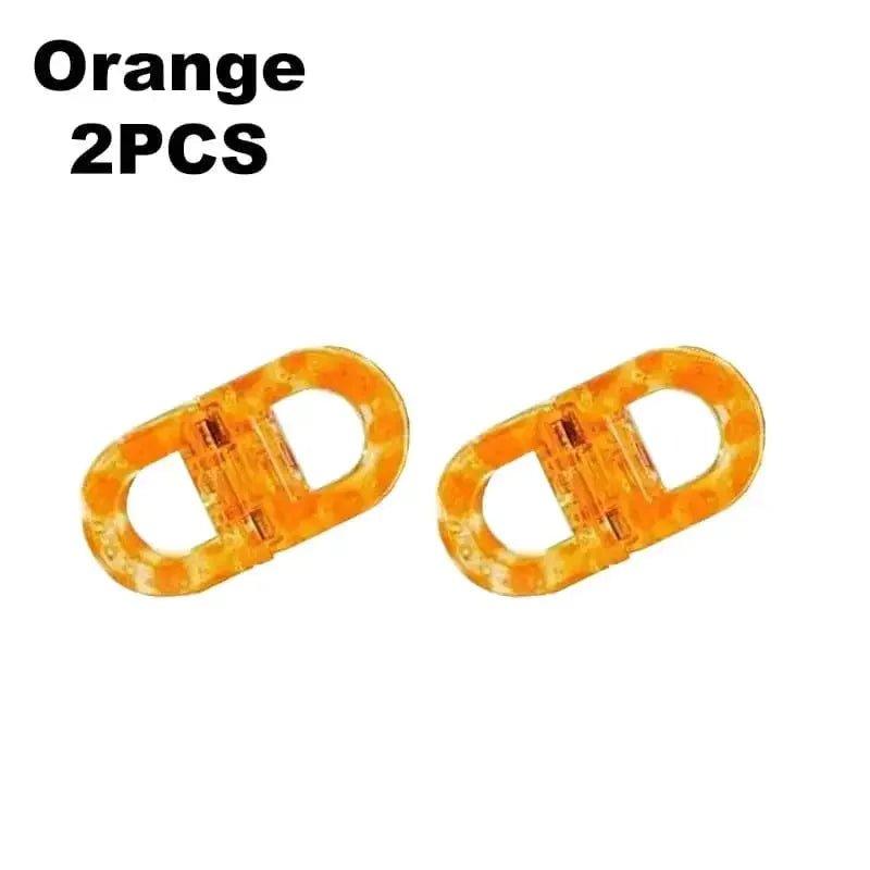 Orange 2PCS fashion accessory clips for women's hair or bags