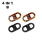 4-in-1 tortoiseshell and black hair clips for women's fashion styling