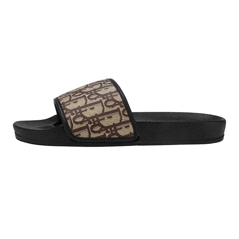 Men's Home Slippers Lightweight Summer New Style Flat and Worn Casual Retro Patterned Anti - slip Quick - drying Sandals - Womans Fashion