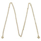 Gold chain necklace with floral charms, elegant women's fashion accessory